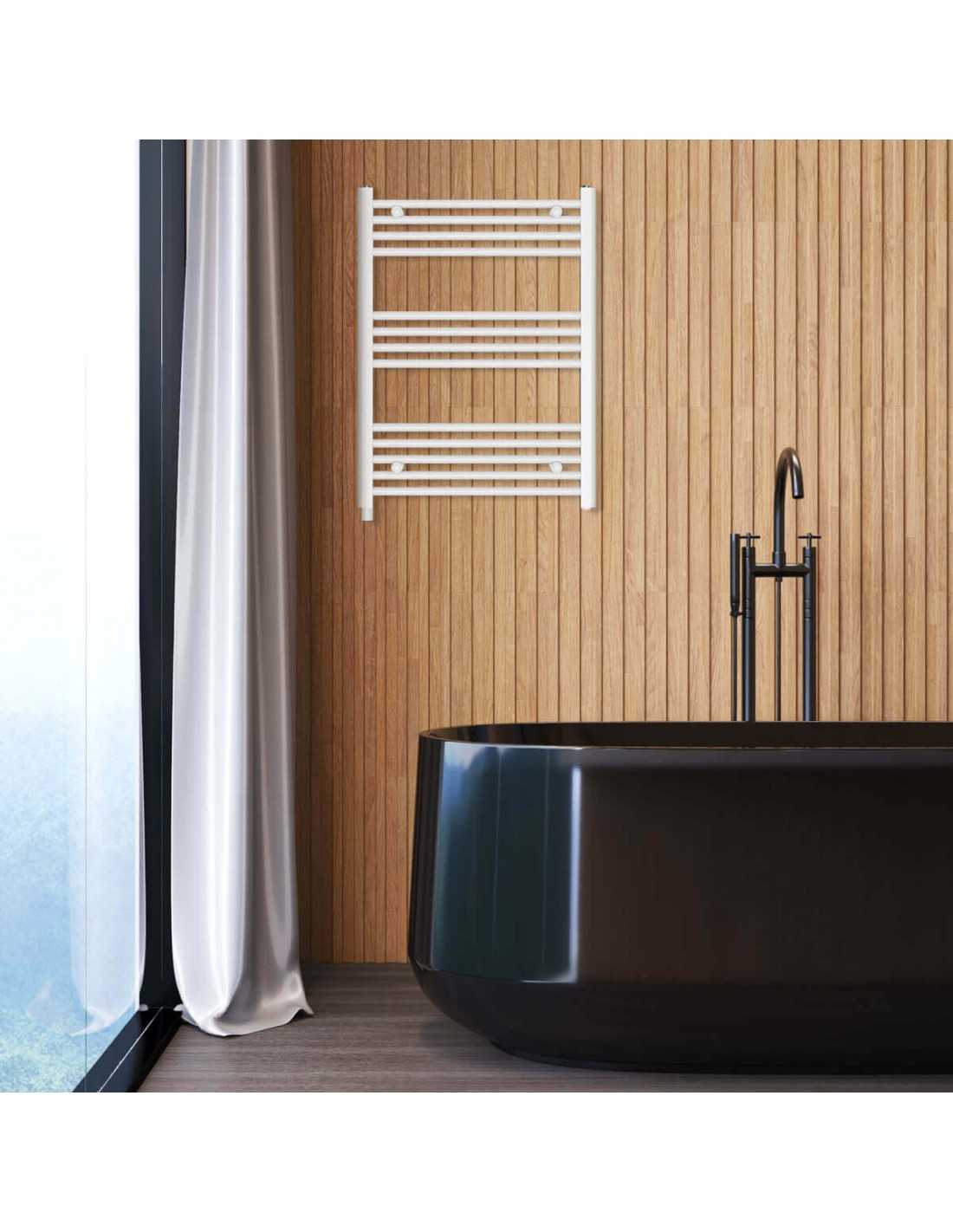 Secador de pelo eléctrico y soporte para secar toallas en el baño