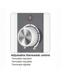 Calefactor Radiador de Mica con 600W de potencia termostato regulable 2 velocidades HAEGER MICA HEATER con configuraciones de calor de 300W o 600W protección contra el sobrecalentamiento